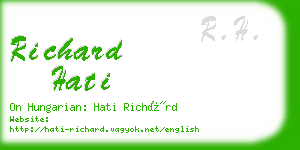 richard hati business card